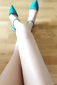 feet, nylons, high heels, legs, cum
